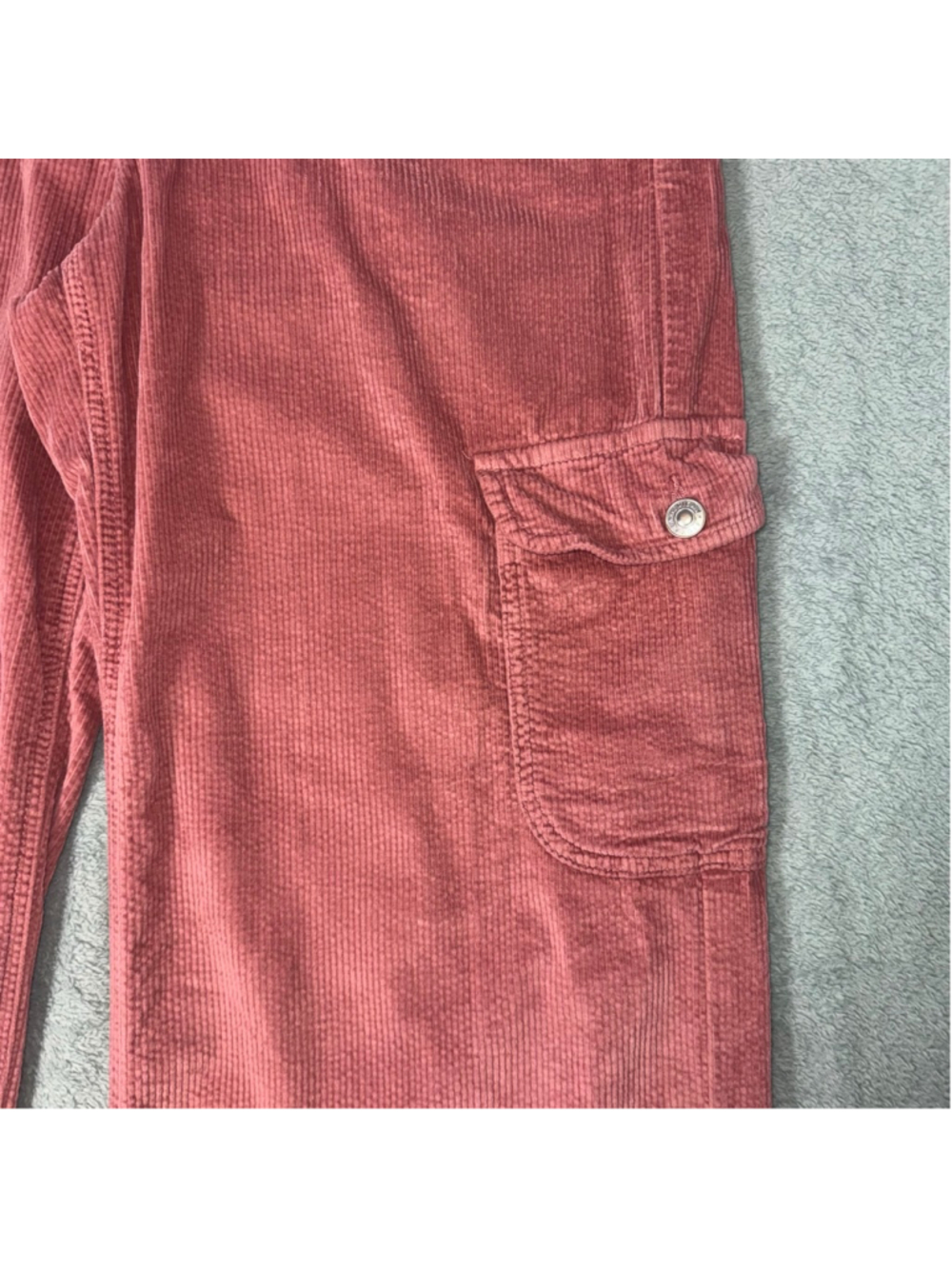 American Eagle Super High-Rise Baggy Wide Leg Curdoroy Pant Pink Size 10 - Picture 4 of 13